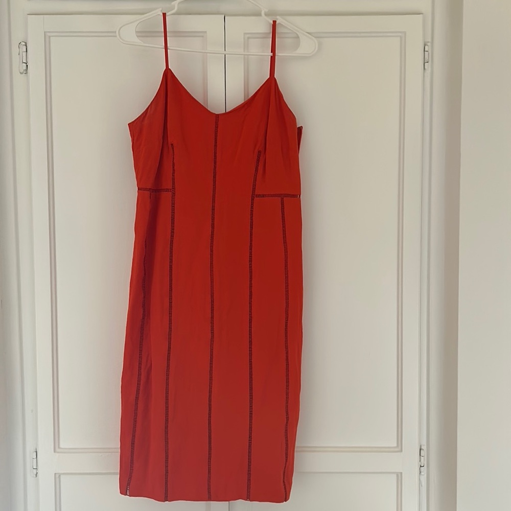 Orange Banana Republic spaghetti strap dress